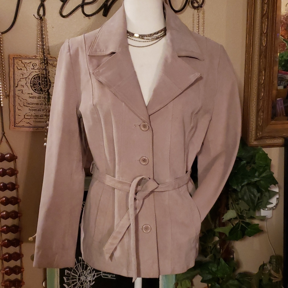 Vintage Maxima Wilson's Tan Leather Coat in Med